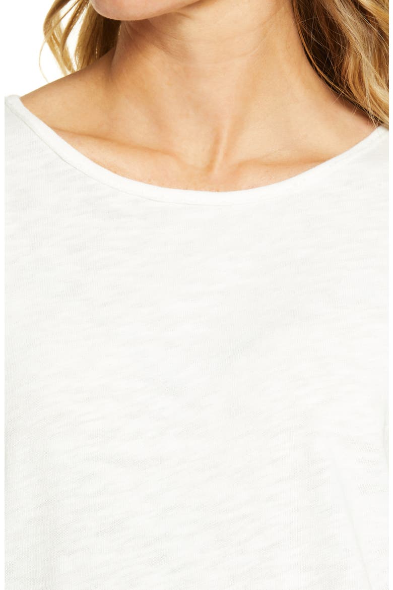 Beth Slub Cotton T-Shirt, Alternate, color, CHALK WHITE