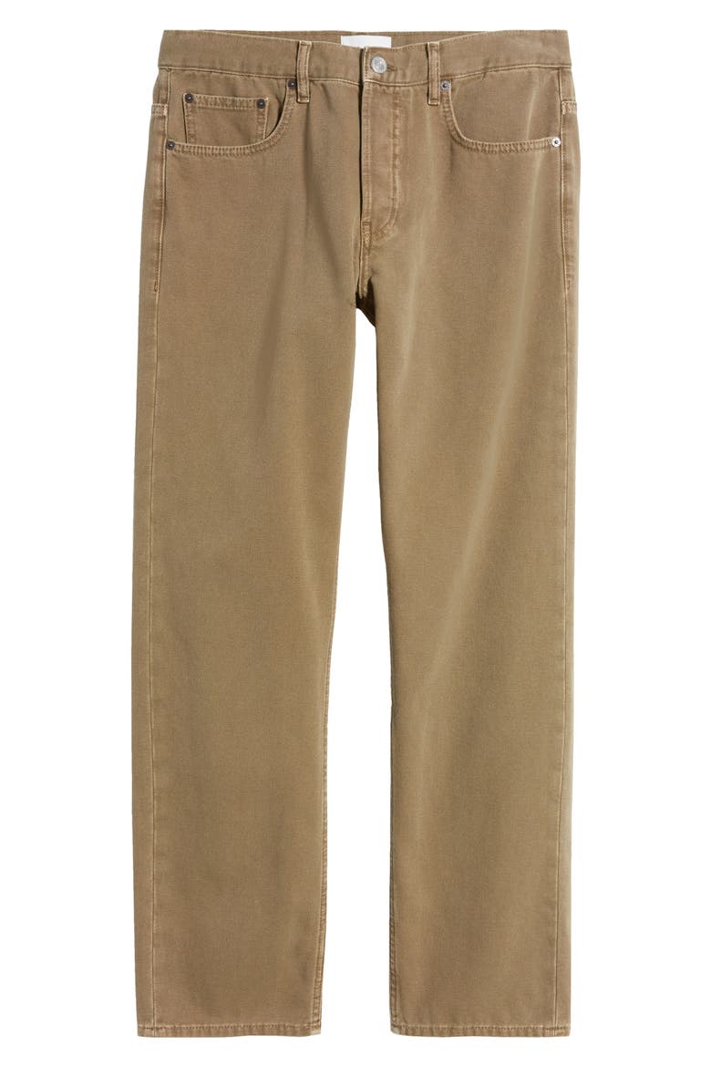 The Straight Leg Canvas Jeans, Alternate, color, LIGHT BROWN