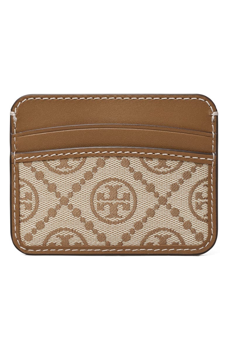 Tory Burch T Monogram Jacquard Card Case, Alternate, color,