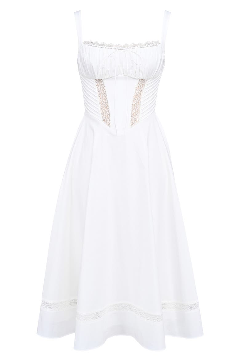 Kim Midi Sundress, Alternate, color, CLOUD DANCER