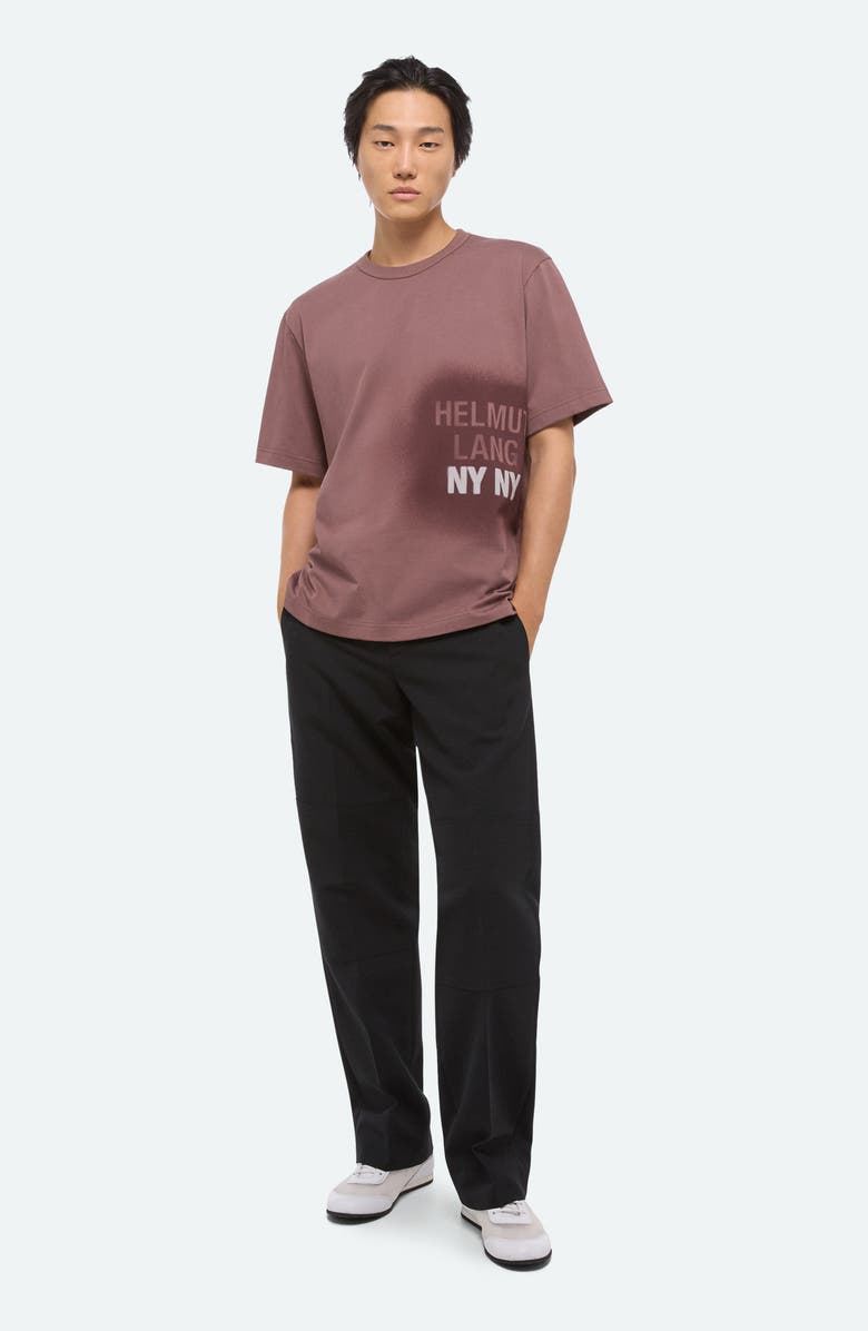 Helmut Lang Spray Paint Logo Short Sleeve T-Shirt, Alternate, color, Peppercorn