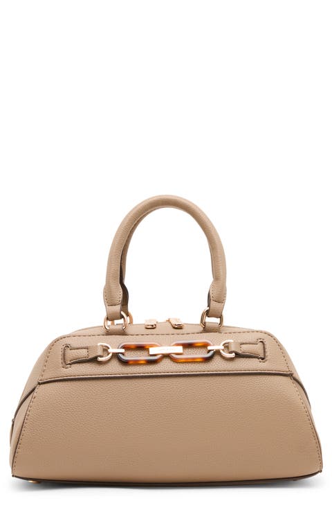 Faux Leather Satchel
