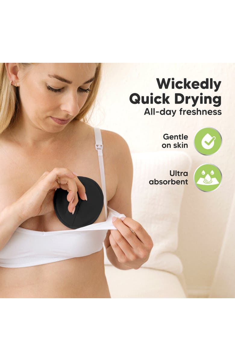 KeaBabies 14-Pack Comfy Nursing Pads, Alternate, color, Midnight Black