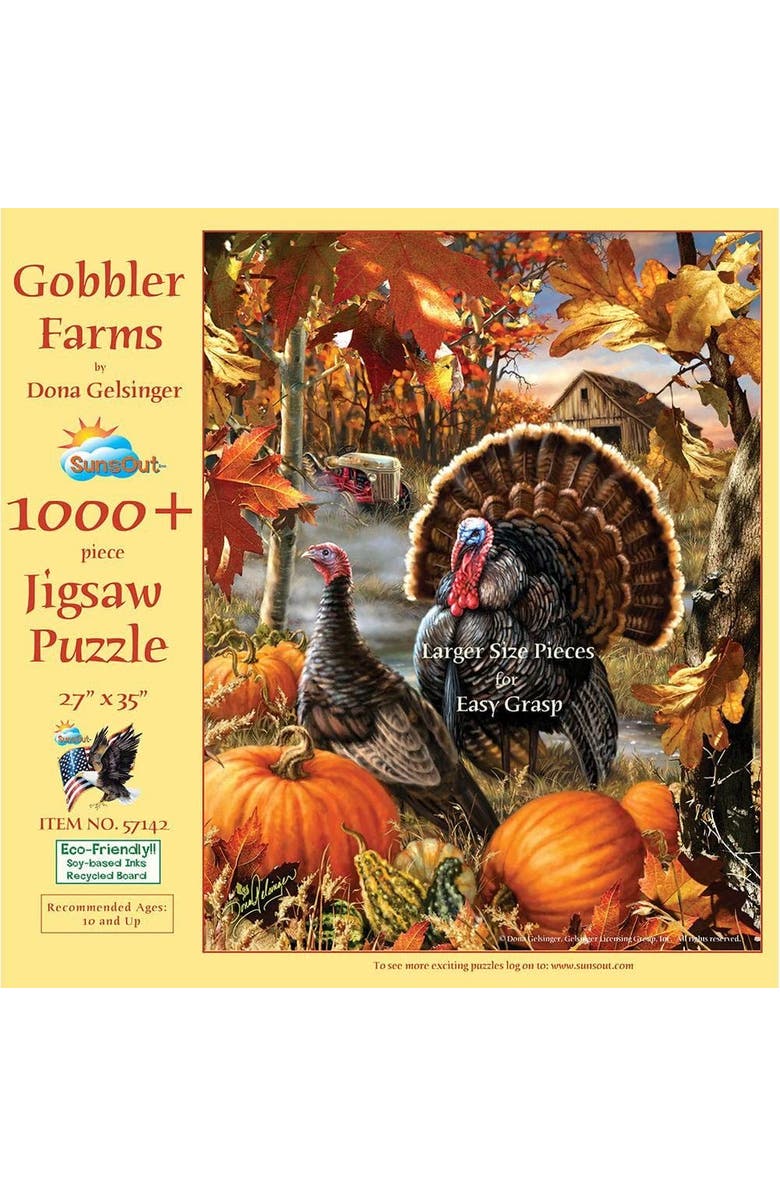 Sunsout Gobbler Farms 1000 piece Jigsaw Puzzle for Adults Large Pieces, Alternate, color, Multicolor
