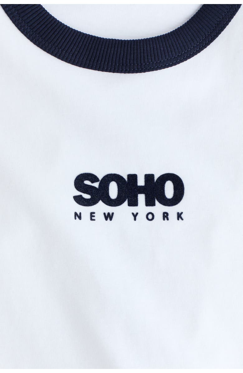 H&M Motif-detail T-shirt, Alternate, color, White