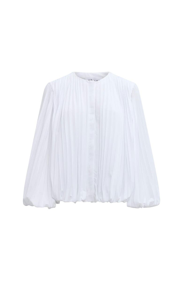 Callas Milano GIULIA Pleated poet shirt, Main, color, White