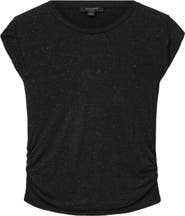 AllSaints Metallic Cap Sleeve Top
