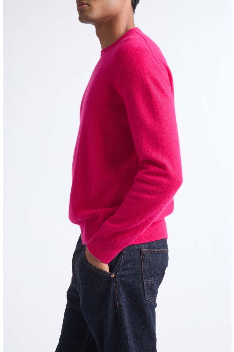 Men's Crewneck Cashmere Sweater, Alternate, color, MULBERRY