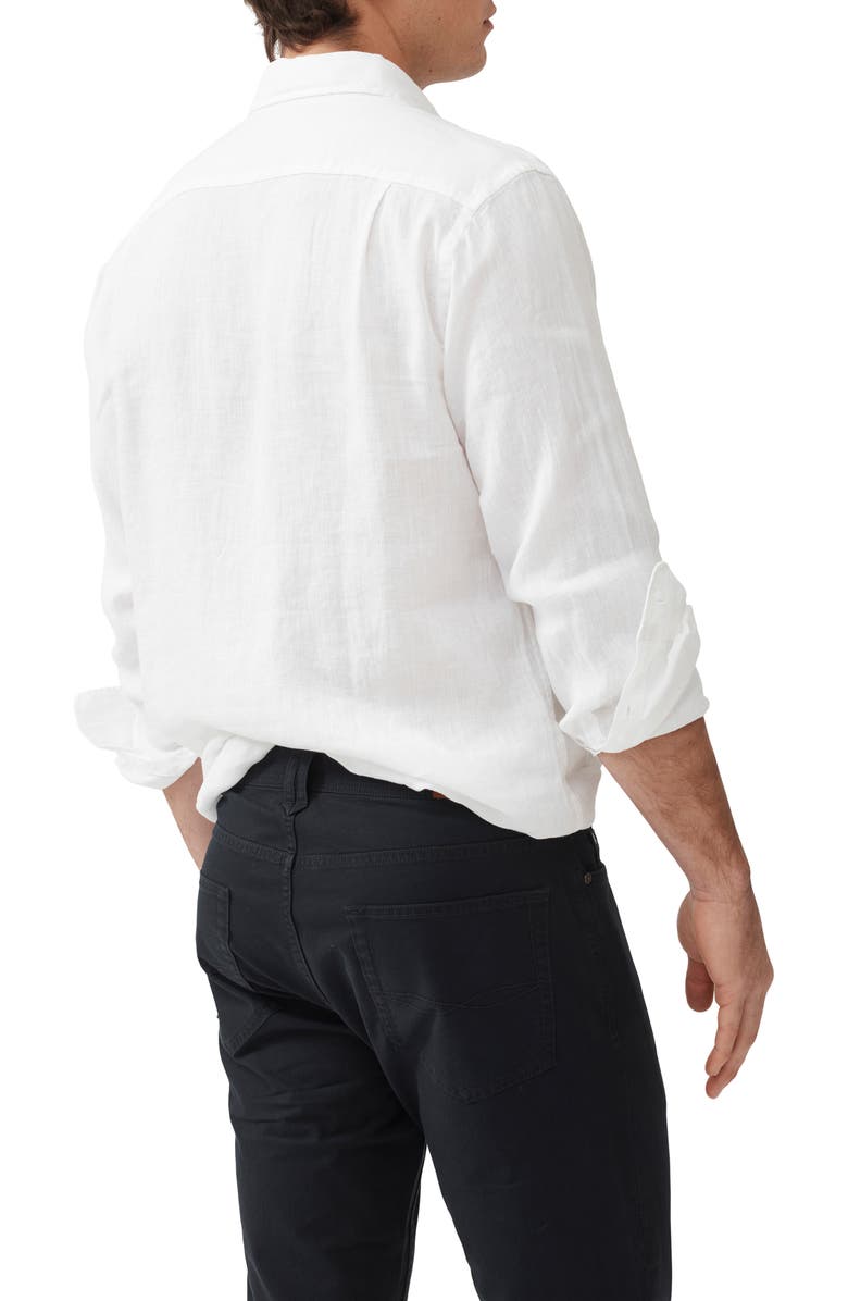 Rodd & Gunn Coromandel Button-Up Linen Shirt, Alternate, color, Snow