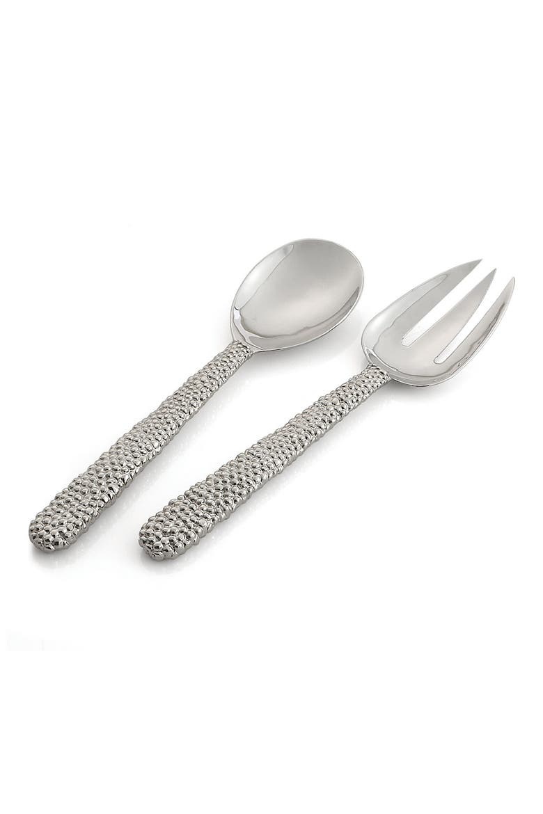 'Molten' Serving Set, Main, color, SILVER