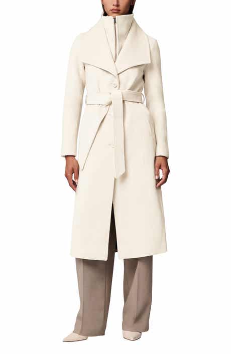 Soia & Kyo Ilana Bib Detail Wool Blend Trench Coat