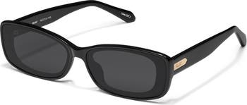 QUAY Vibe Check 62mm Polarized Small Square Sunglasses