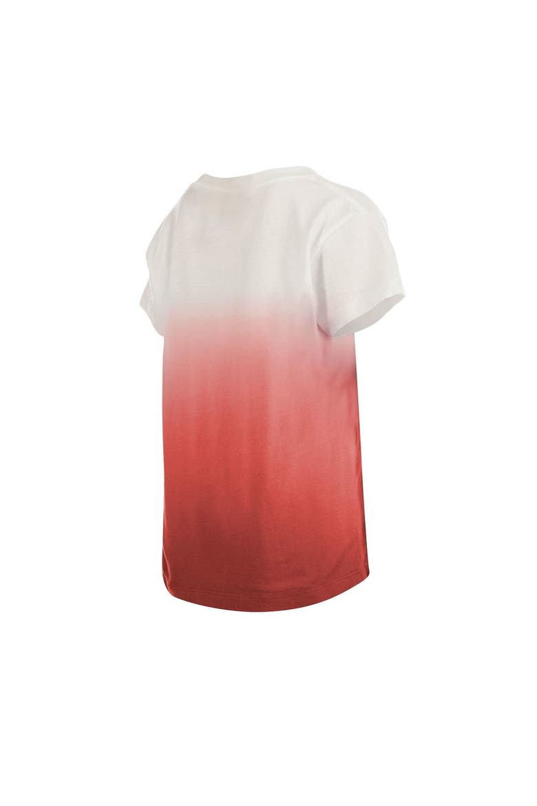 Youth New Era Red Tampa Bay Buccaneers Multi Logo Ombre V-Neck T-Shirt, Alternate, color, Red