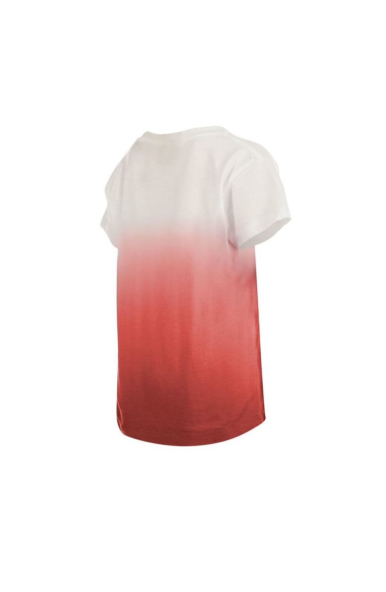 New Era Youth New Era Red Tampa Bay Buccaneers Multi Logo Ombre V-Neck T-Shirt, Alternate, color, 