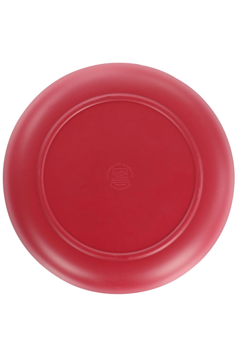 Rockabye 4 Piece Melamine Dinner Plate Set, Alternate, color, Dark Pink