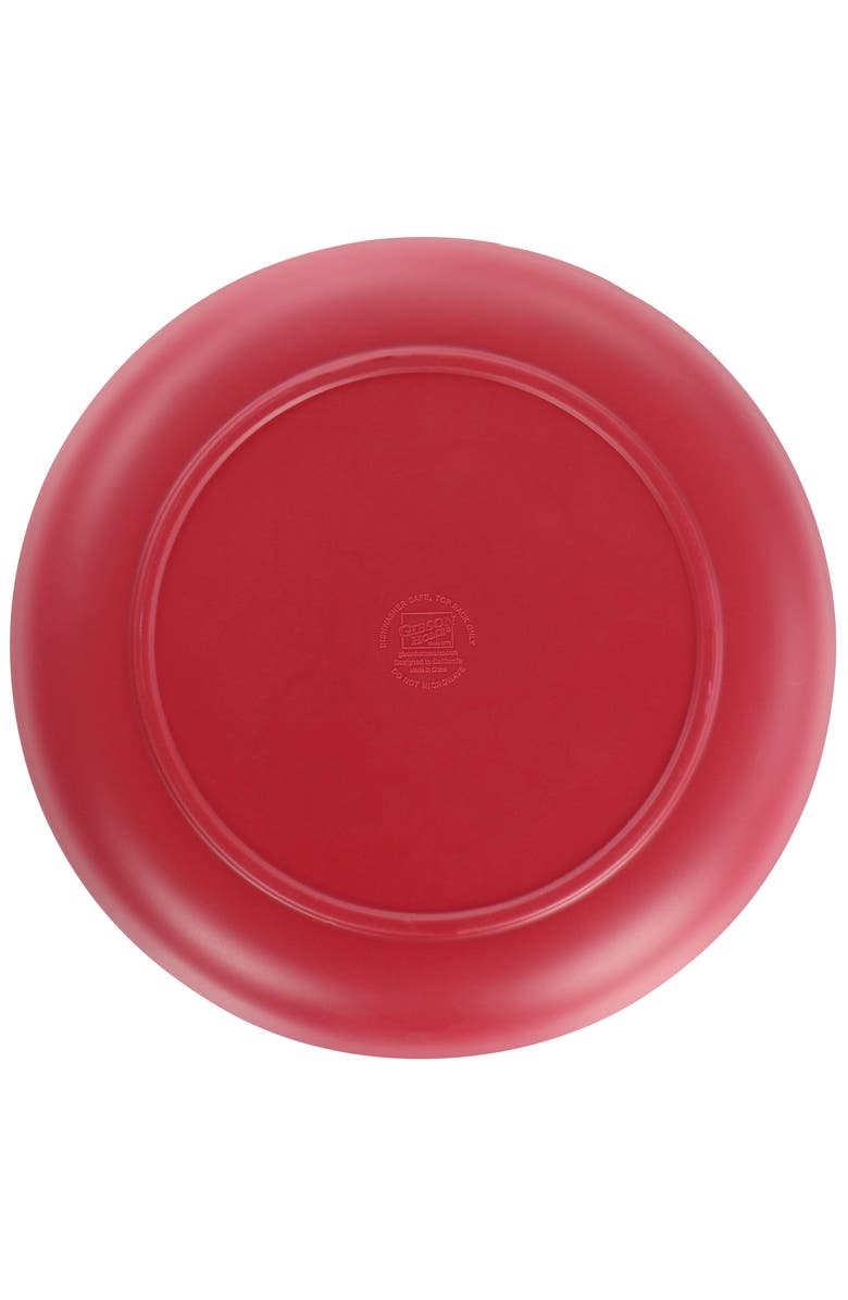 Gibson Home Rockabye 4 Piece Melamine Dinner Plate Set, Alternate, color, Dark Pink