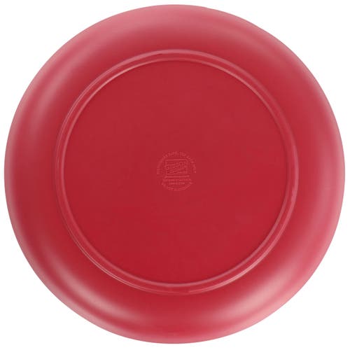 Gibson Home Rockabye 4 Piece Melamine Dinner Plate Set In Red