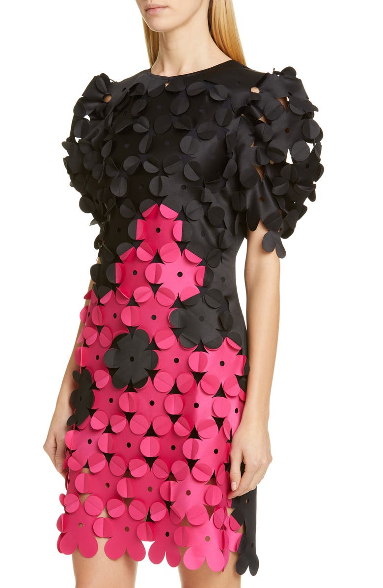Paskal Laser Cut Floral Appliqué Dress, Alternate, color, 