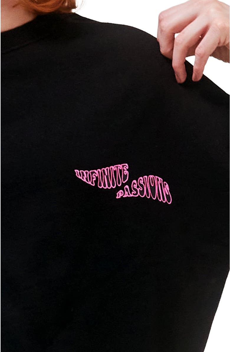 Rebody Active Infinite Passions Sweatshirt, Alternate, color, Metropolis Black/Fuschia