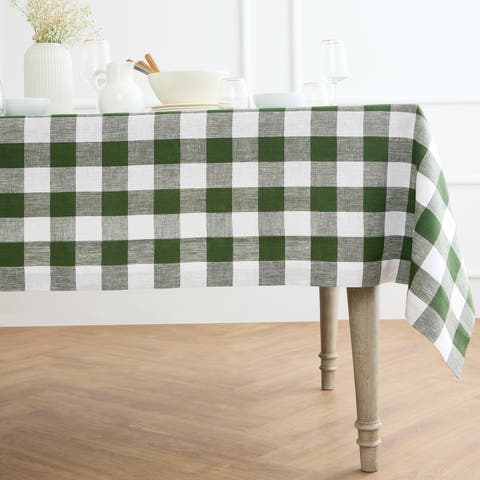 Linen Tablecloth - Buffalo Check
