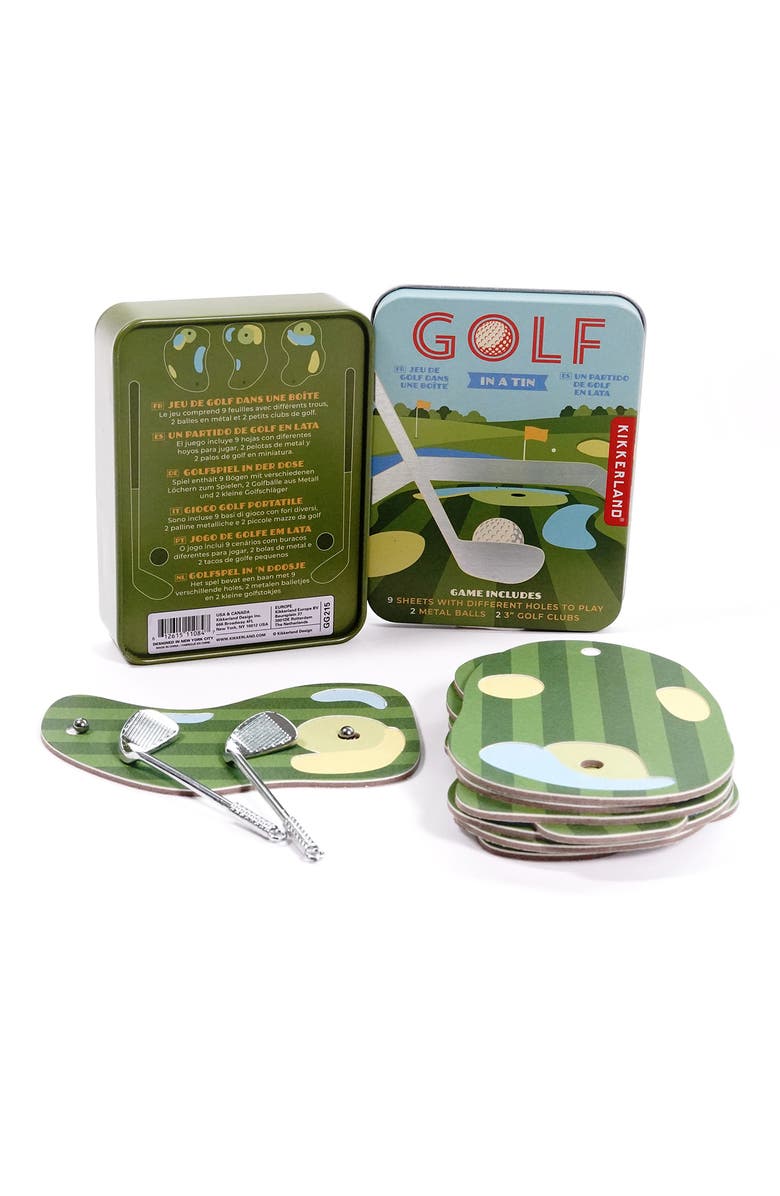Kikkerland Design Golf In a Tin, Alternate, color, Green