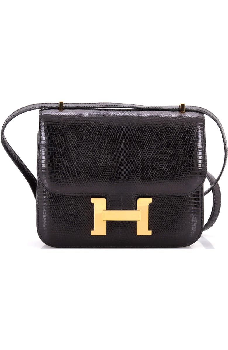 Pre-Owned Hermes Constance NM Bag Lizard 18, Main, color, Noir
