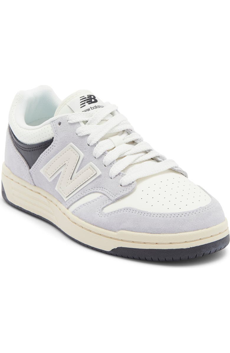 New Balance 480 Basketball Sneaker, Main, color, Grey/ Sea Salt