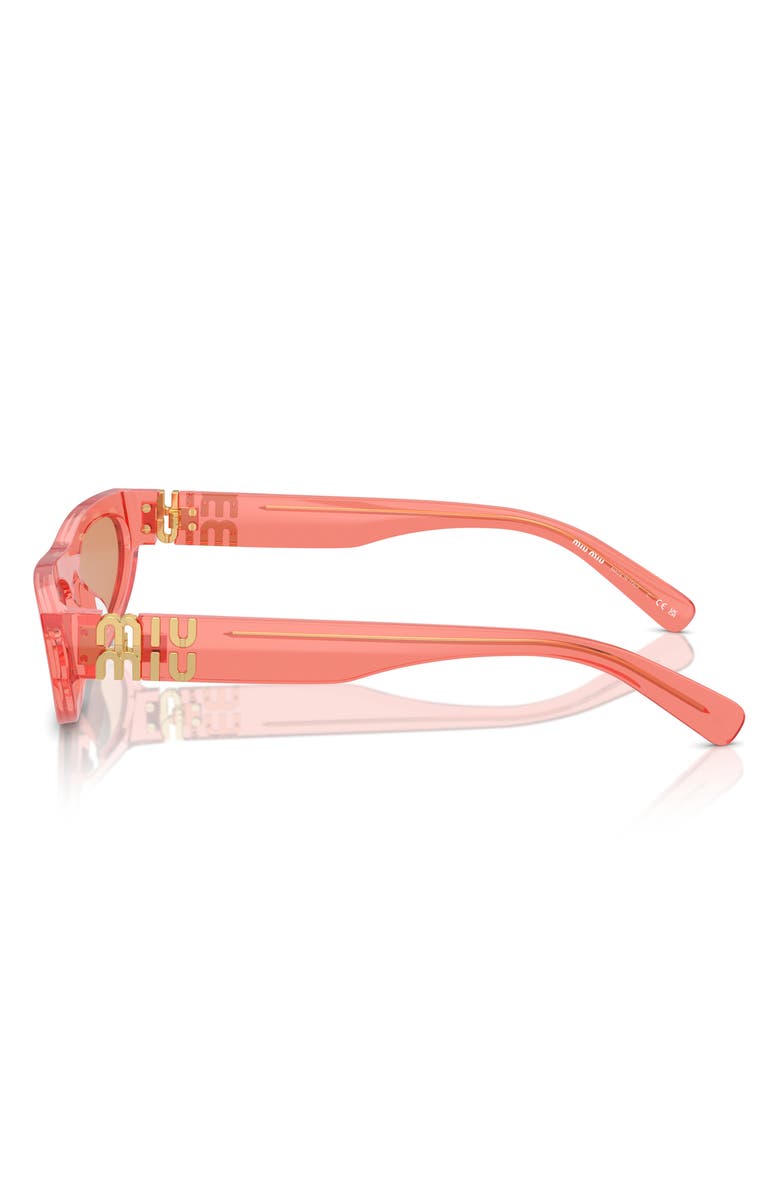 Miu Miu 56mm Irregular Sunglasses, Alternate, color, Orange