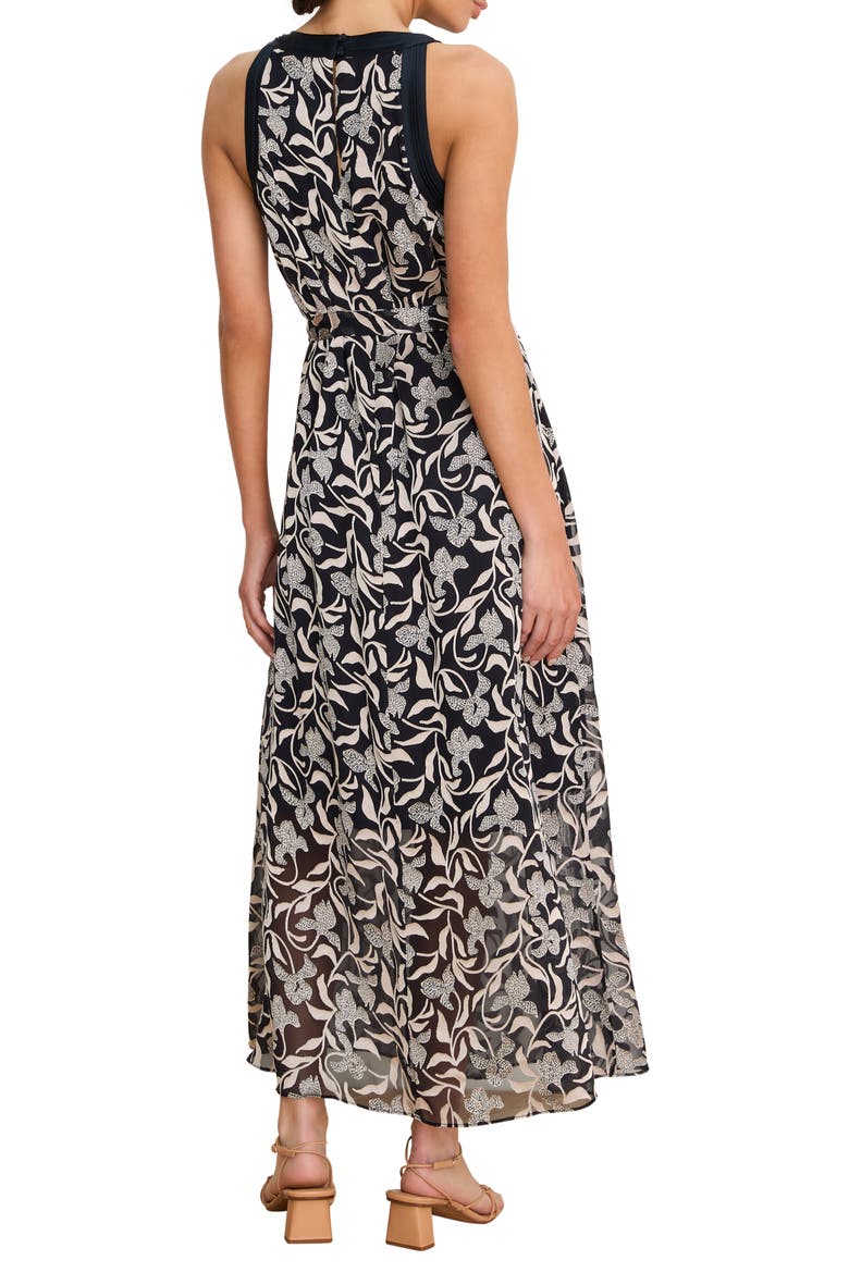 Becca Floral Burnout Dress, Alternate, color, INDIGO MULTI