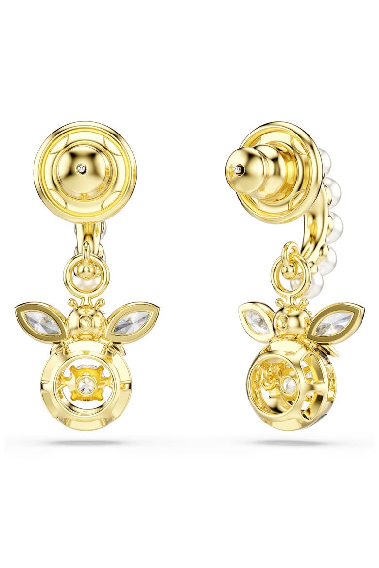 Idyllia Faux Pearl Bee Drop Earrings, Alternate, color, GOLD/ MULTI