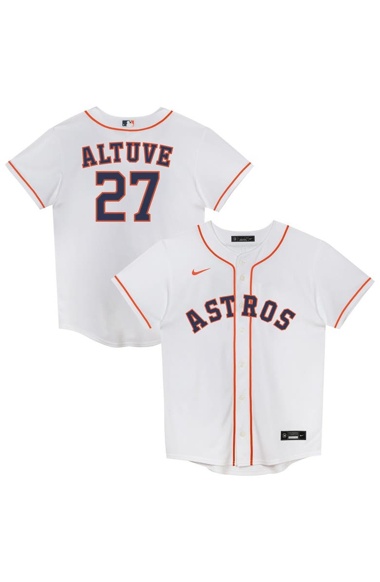 Nike Preschool Nike Jose Altuve White Houston Astros Home Replica 2.0 Player Jersey, Main, color, White