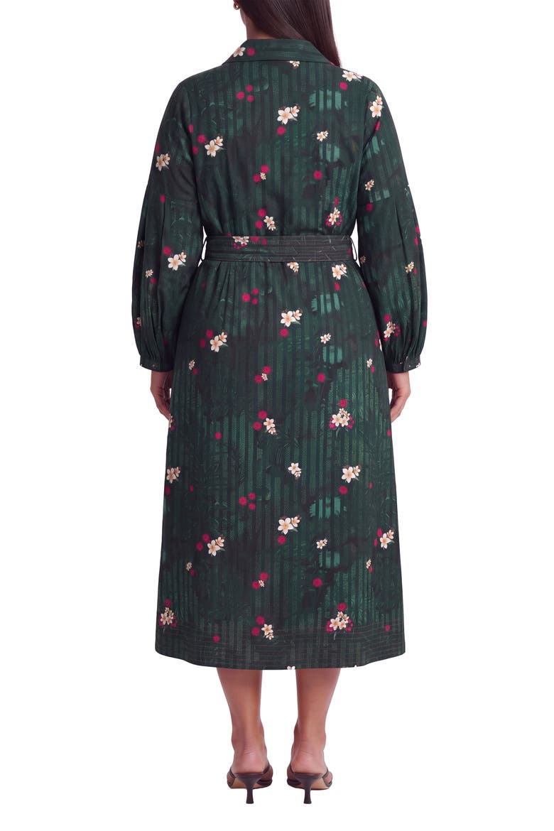Alicia Midi Shirt Dress, Alternate, color, EMERALD GREEN