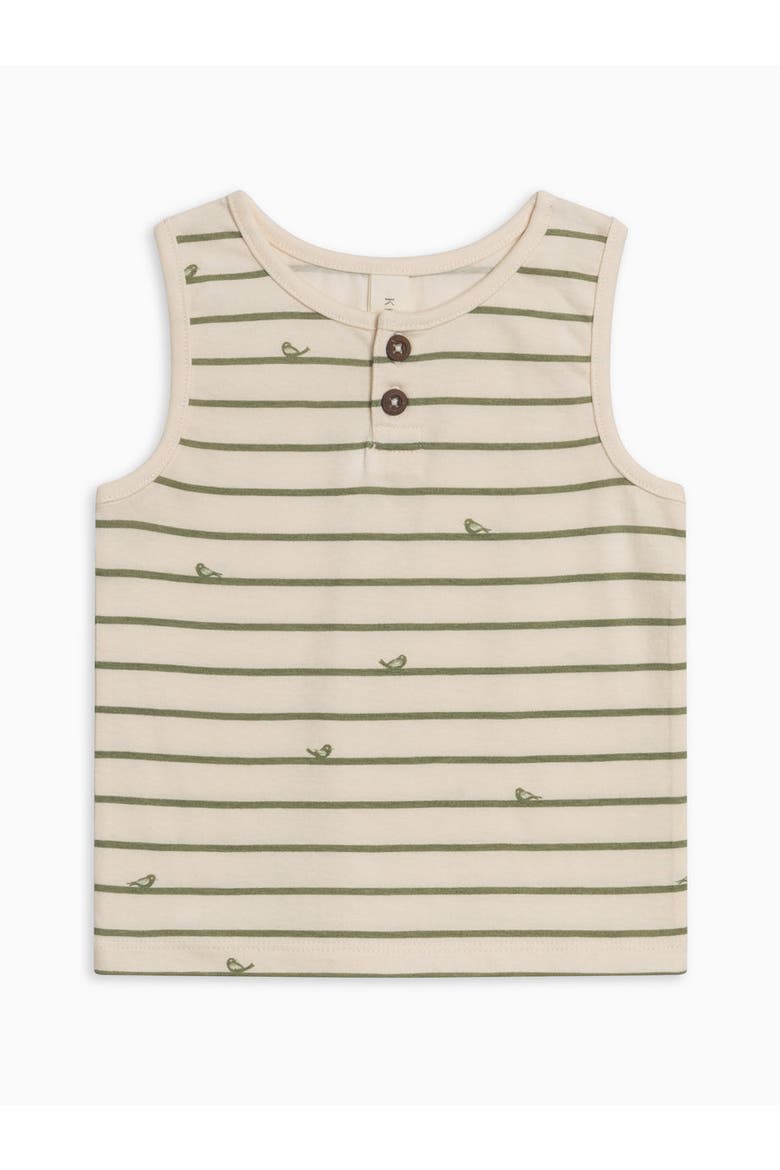 Organic Niko Henley Tank, Main, color, Bird Stripe/Fern