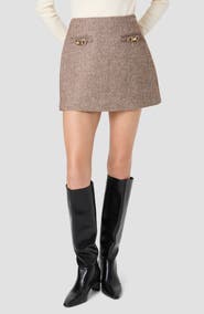 French Connection Naya Herringbone Miniskirt
