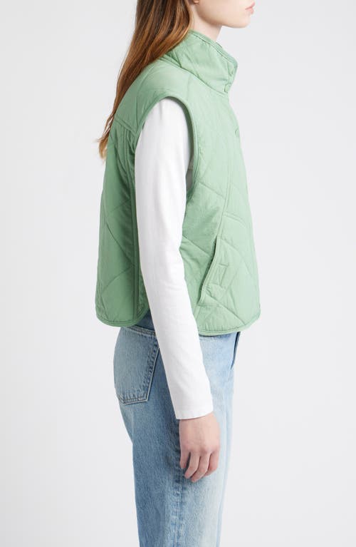 Thread & Supply Lightweight Puffer Vest In Green