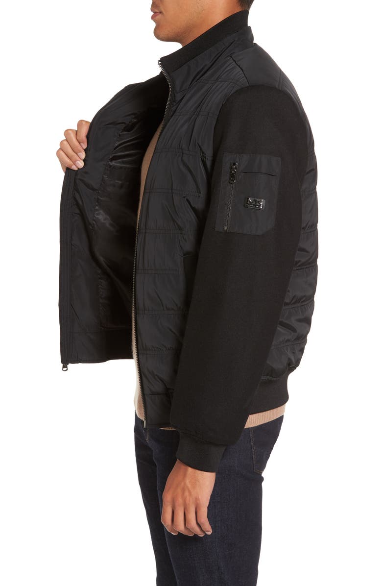 Michael Kors Mixed Media Quilted Jacket, Alternate, color, 