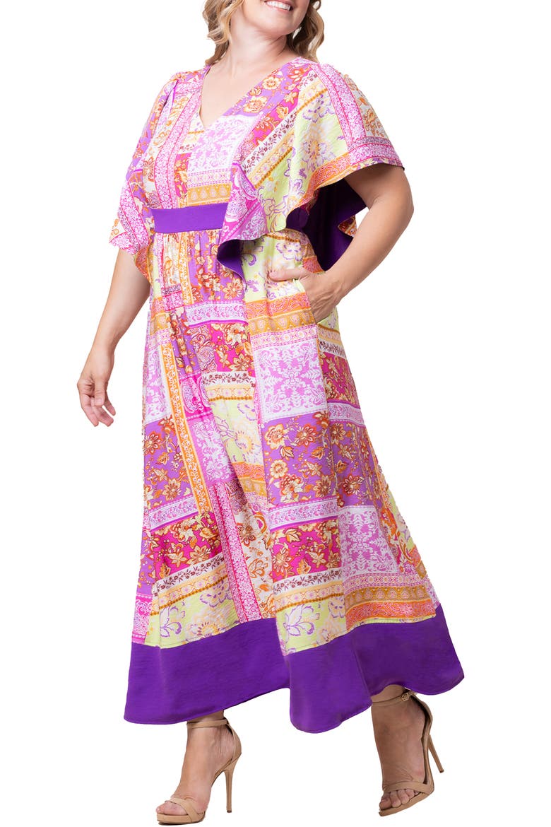 Mediterranean Breeze Maxi Dress, Alternate, color, MIXED MOSAIC PRINT