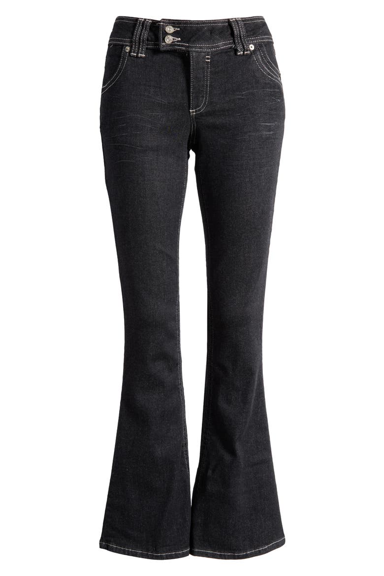Brooke Low Rise Flare Jeans, Alternate, color, BLACK