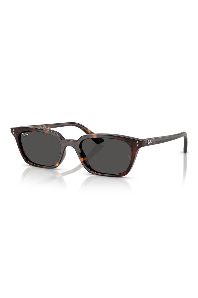 52mm Zaya Pillow Sunglasses, Alternate, color, HAVANA / DARK GREY