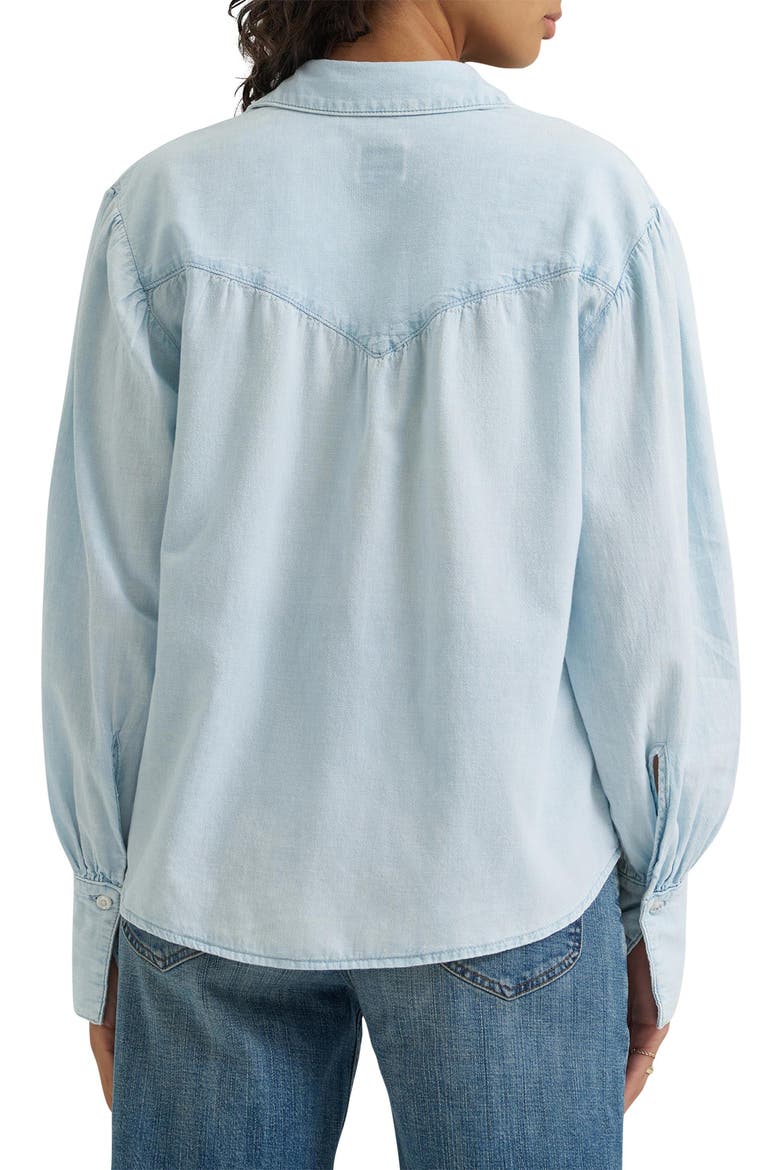 Femme Western Shirt, Alternate, color, BEND THE LIGHT
