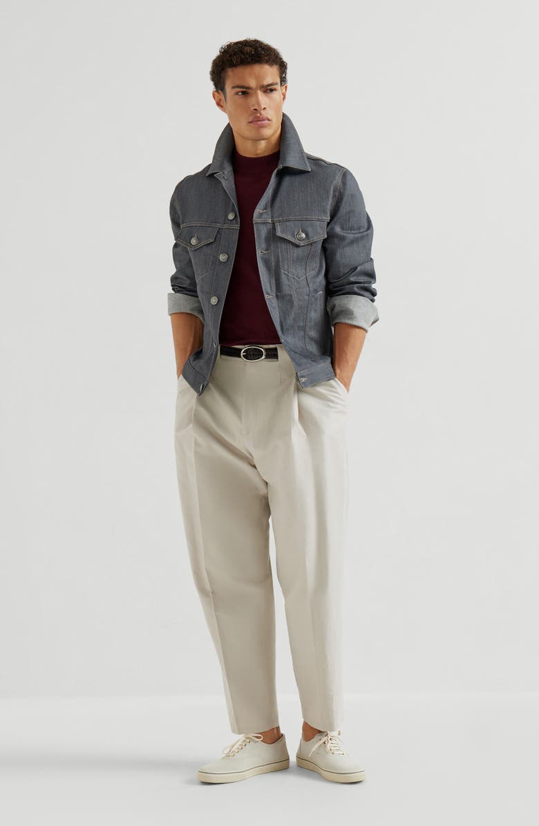 Brunello Cucinelli Denim four-pocket jacket, Alternate, color, Medium Grey