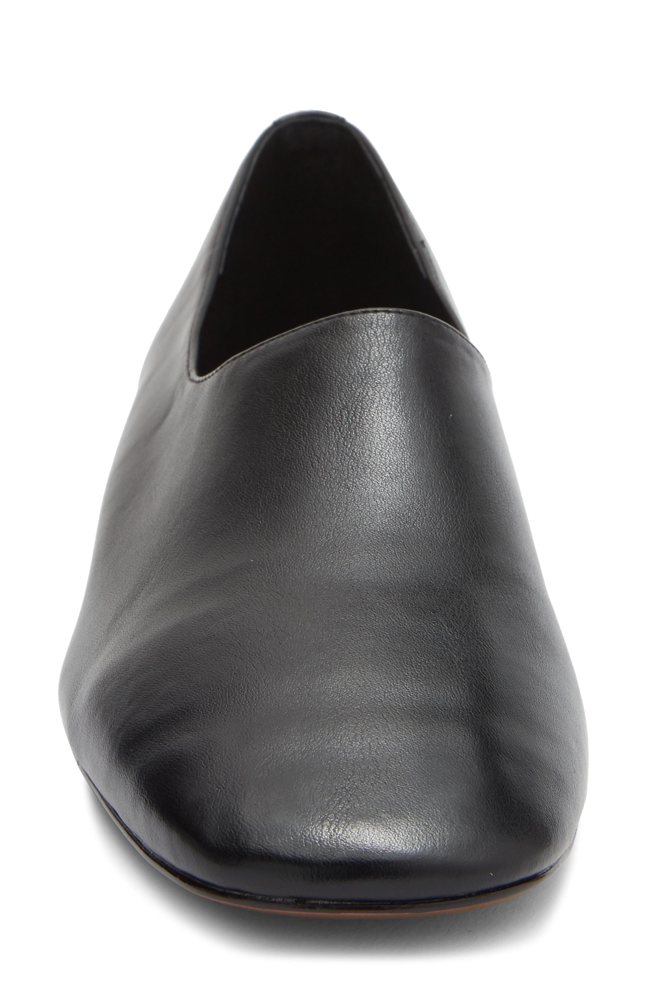 Common Faux Leather Flat, Alternate, color, BLACK