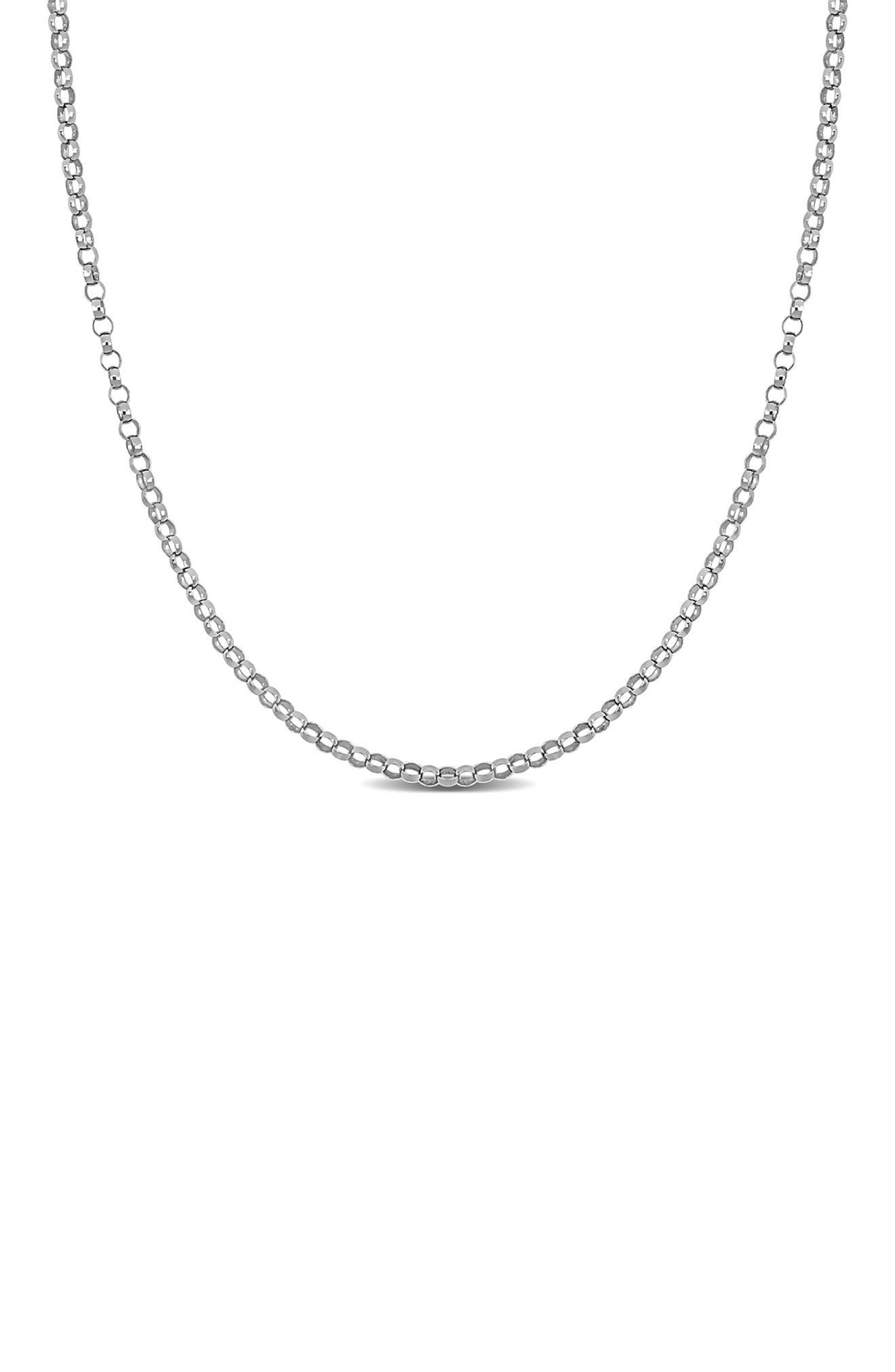 DELMAR Rolo Link Chain Necklace, 1.50mm