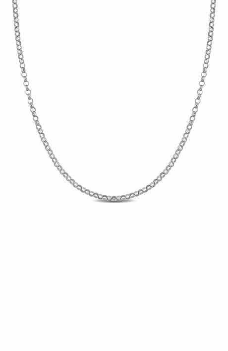 DELMAR Rolo Link Chain Necklace, 1.50mm