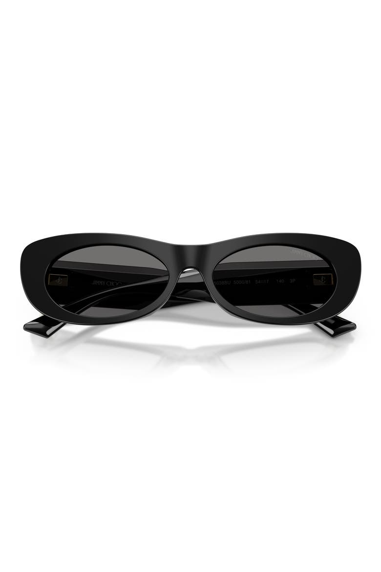 Danny 54mm Polarized Oval Sunglasses, Alternate, color, BLACK / POLAR GRAY