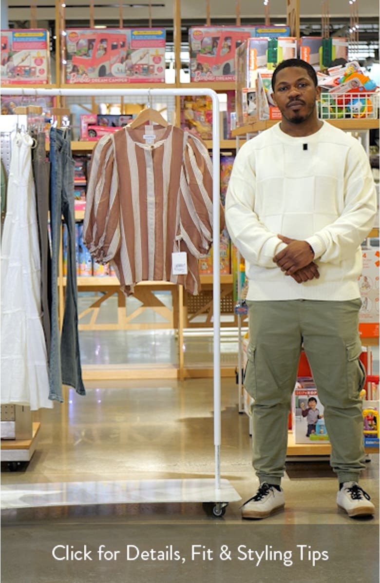 Stripe Puff Shoulder Shirt, sales video thumbnail