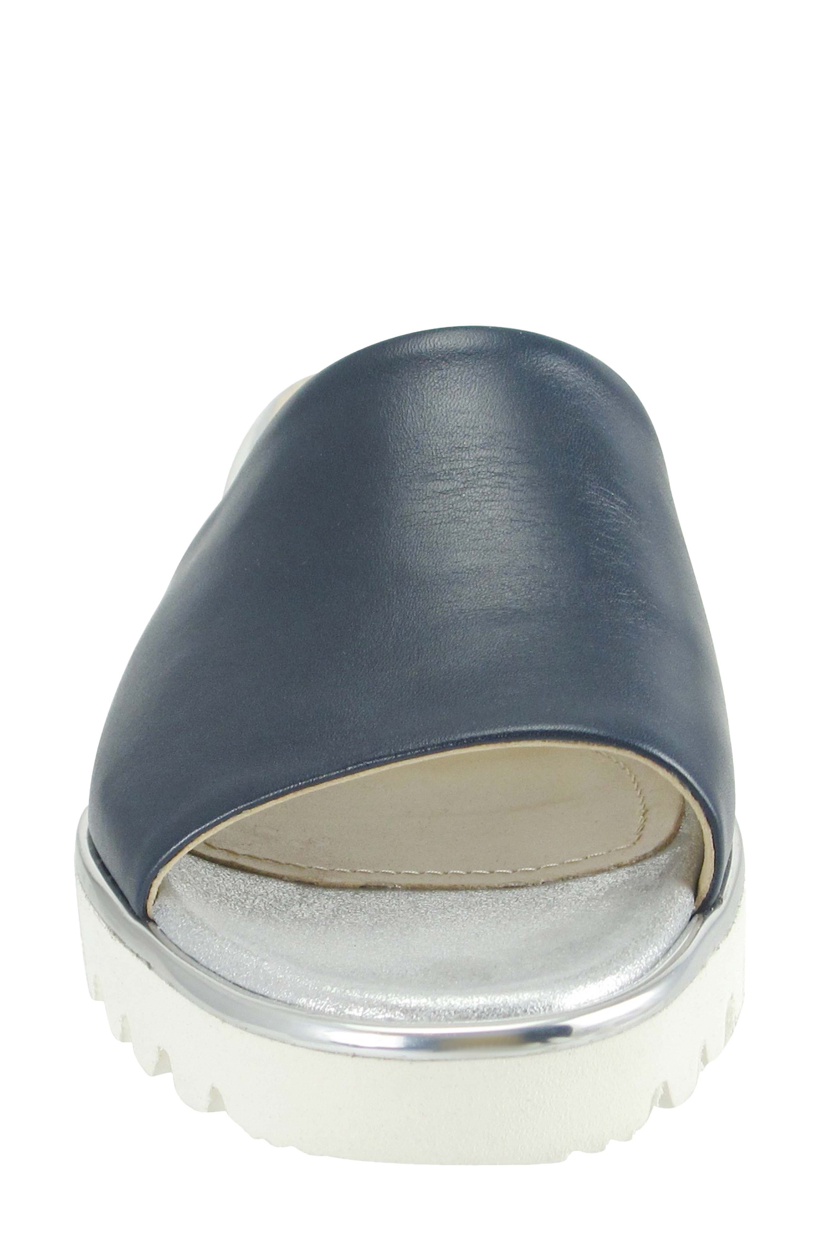 All Day Heels® Carley Water-Resistant Slide Sandal, Alternate, color, NAVY SILVER