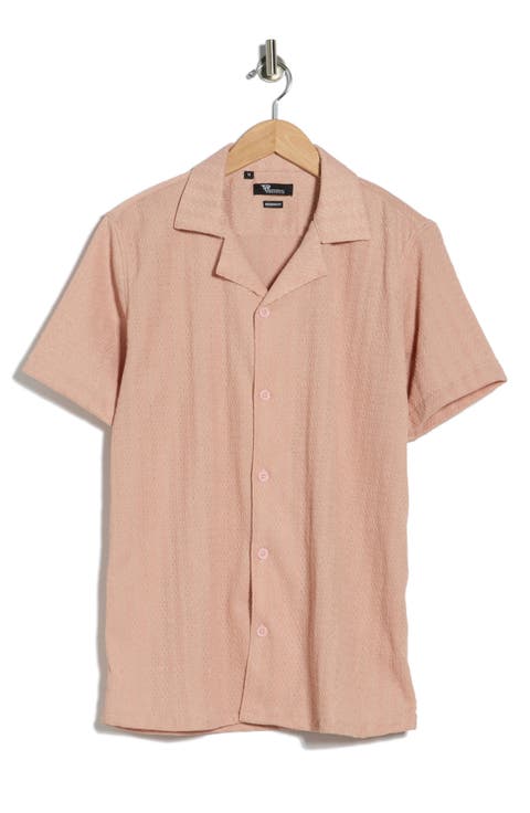 Modern Fit Textured Camp Shirt