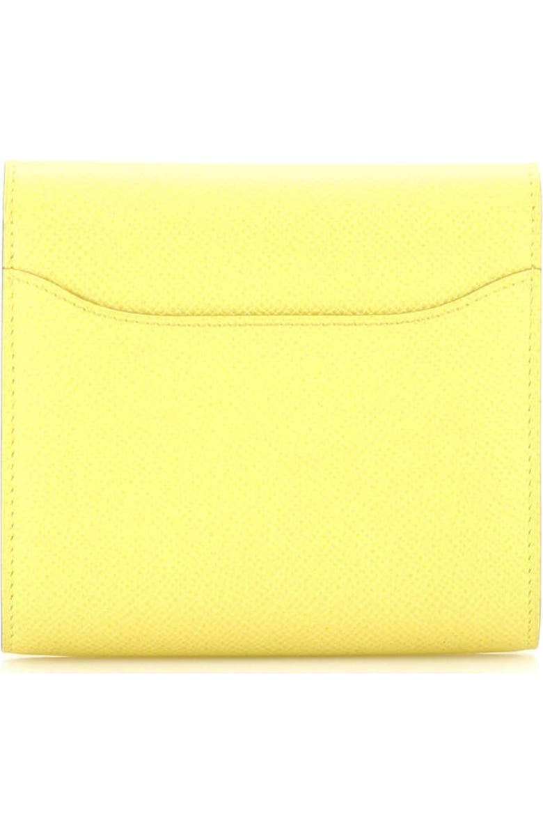 Pre-Owned Hermes Constance Wallet Epsom Compact, Alternate, color, Soufre