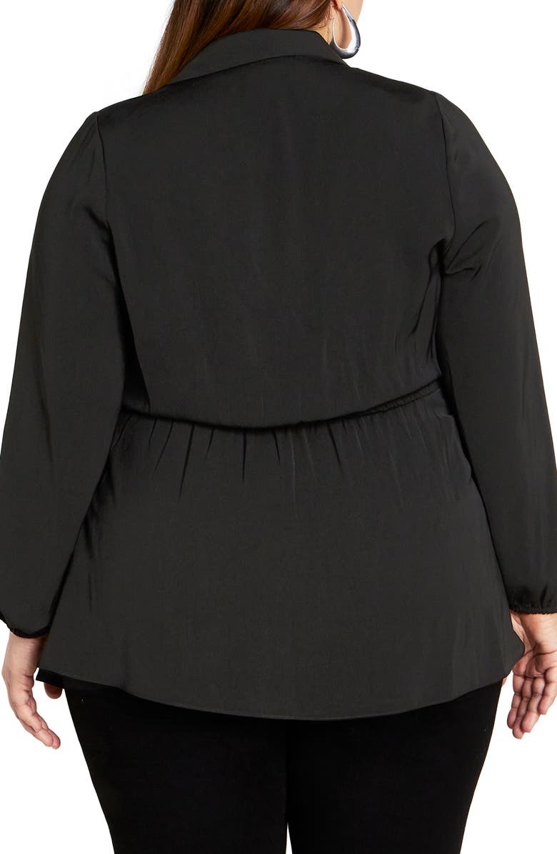 City Chic Livia Faux Wrap Tunic, Alternate, color, 